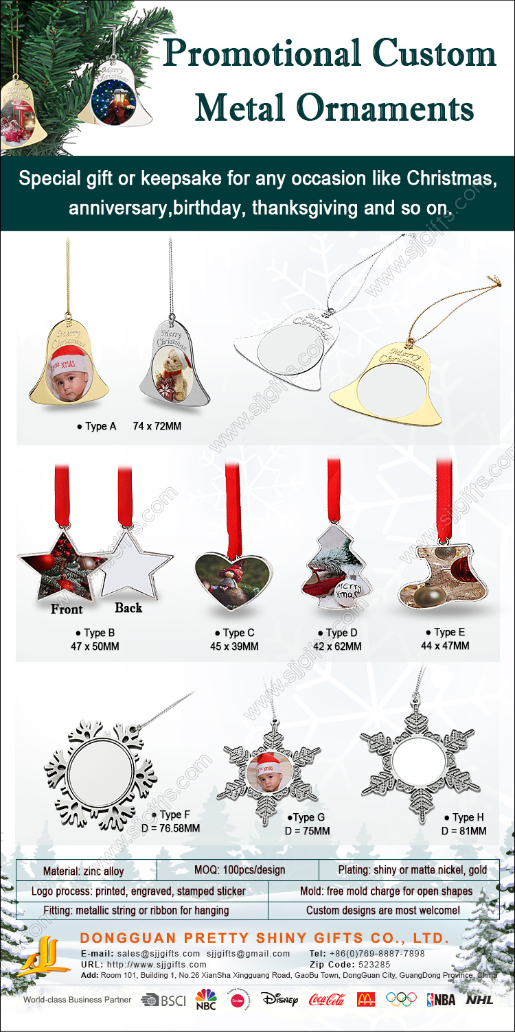 Custom Metal Ornaments