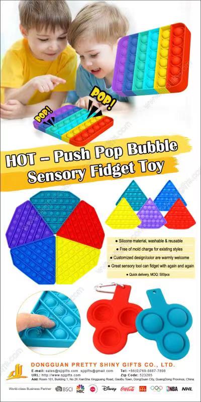 Наші сенсорні фіджет-іграшки Push Pop є екологічно чистими та міцними, з ними можна вередувати знову і знову.